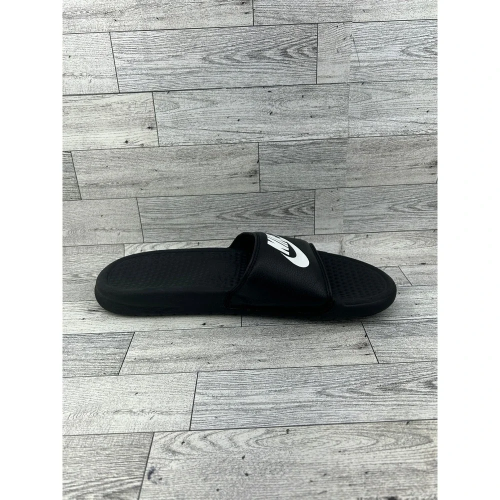 Nike Benassi JDI Black White Slide Sandals 343880-090 Mens 8 Womens 9.5